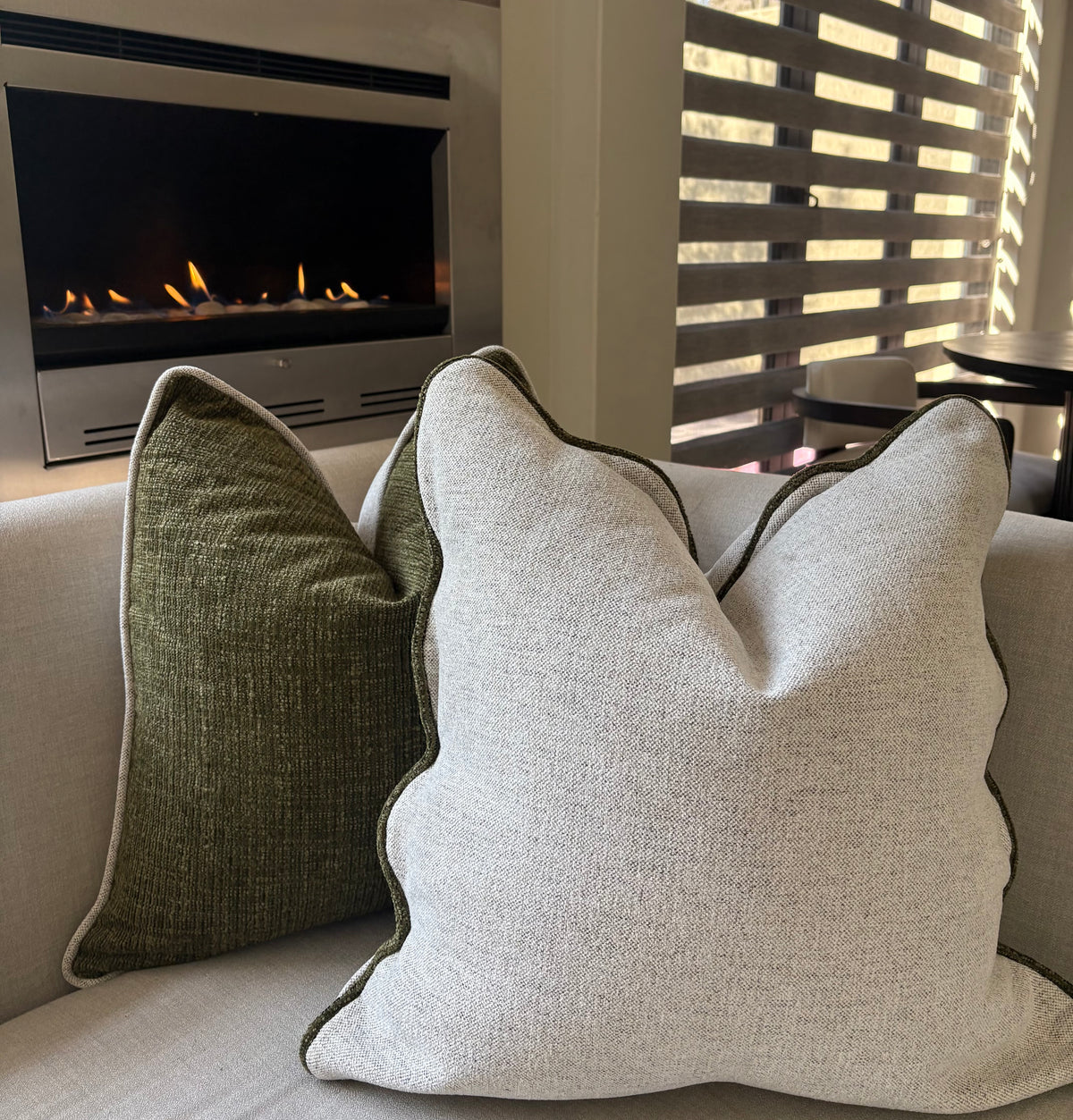 Green & Neutral Double-Sided Luxury Scatter Cushion