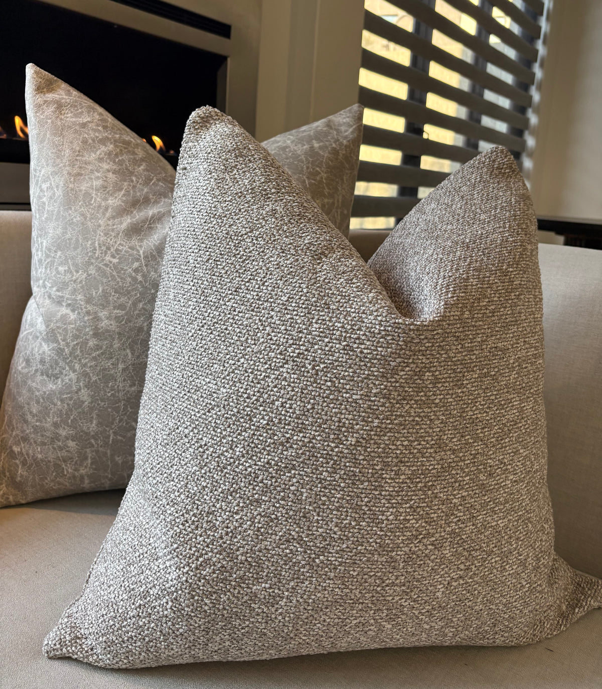 Textured Woven Neutral Scatter Cushion