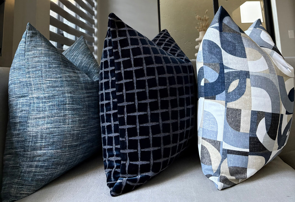 Shades of Blue Woven Scatter Cushion